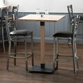 Lancaster Table & Seating Lancaster Table & 30'' Square Solid Wood Live Edge Bar Height Table with Antique White Wash Finish 3493030CLH37
